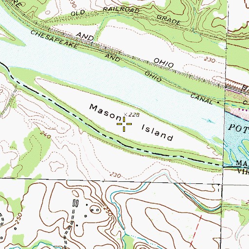 Topographic Map of Mason Island, MD
