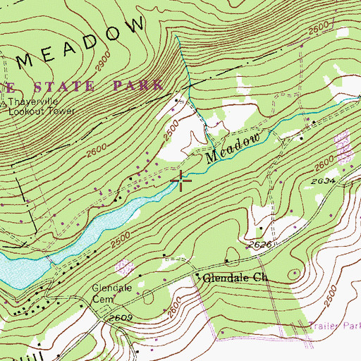 Topographic Map of Meadow Mountain Run, MD