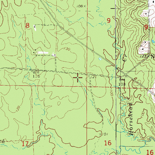 Topographic Map of Sawmill, AR