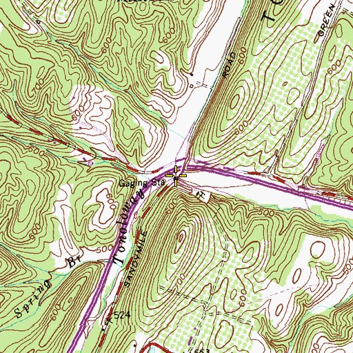 Topographic Map of Minnow Run, MD