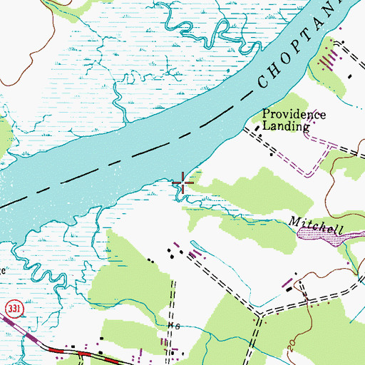Topographic Map of Mitchell Run, MD