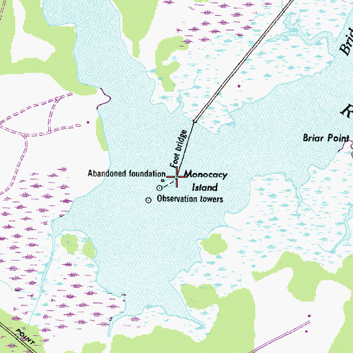 Topographic Map of Monocacy Island, MD