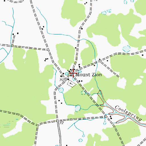 Topographic Map of Mount Zion, MD