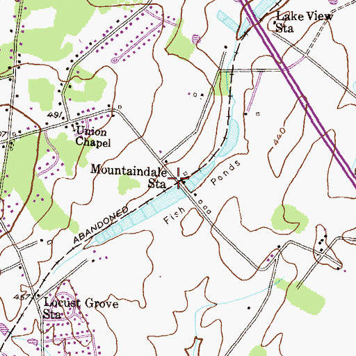Topographic Map of Mountaindale Station, MD