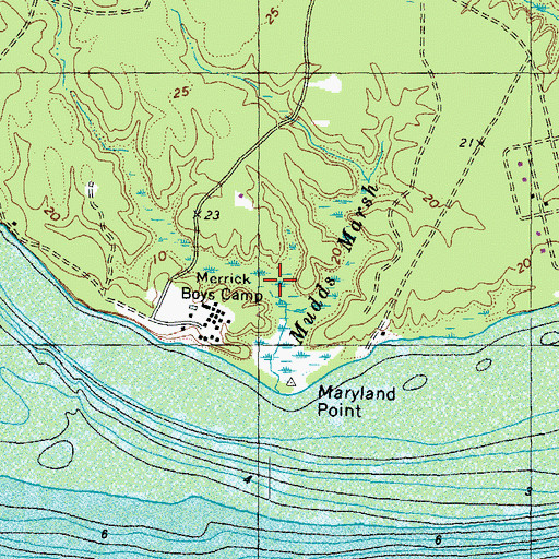Topographic Map of Mudds Marsh, MD