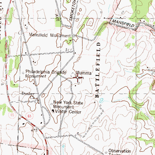 Topographic Map of Mumma Cemetery, MD