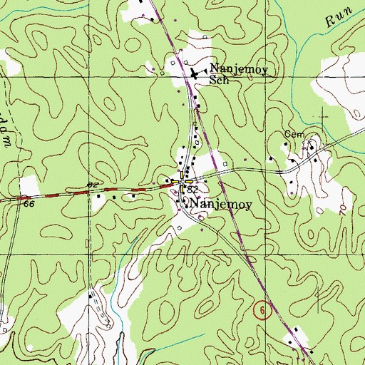 Topographic Map of Nanjemoy, MD