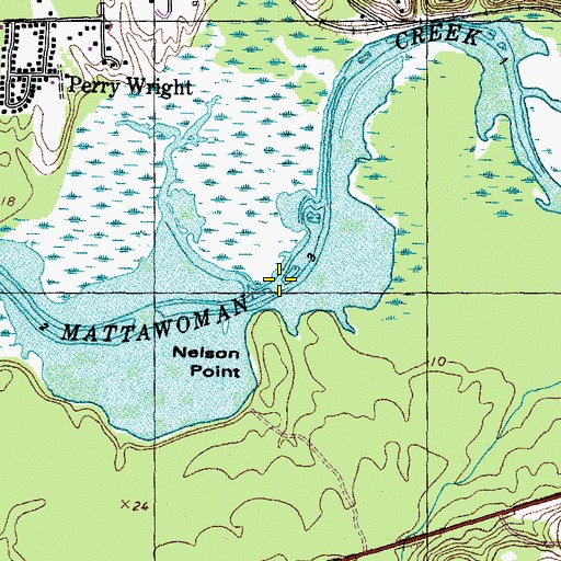 Topographic Map of Nelson Point, MD