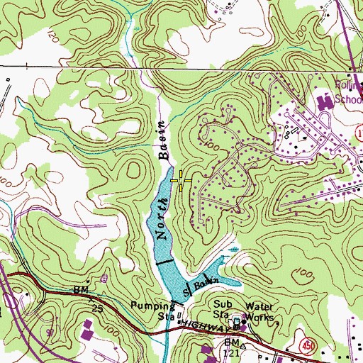 Topographic Map of North Basin, MD