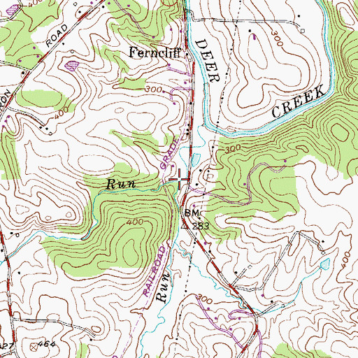 Topographic Map of North Stirrup Run, MD