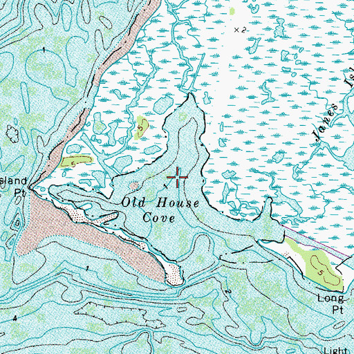 Topographic Map of Old House Cove, MD
