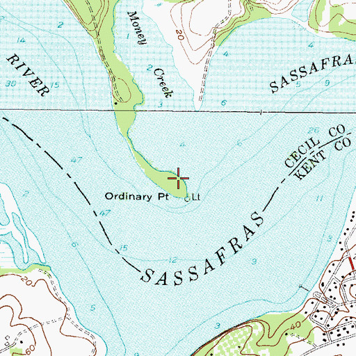 Topographic Map of Ordinary Point, MD