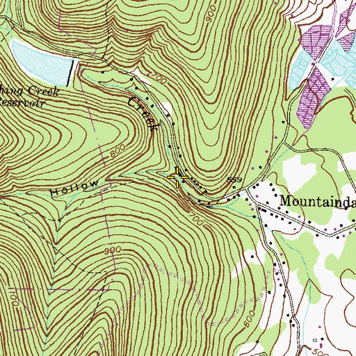 Topographic Map of Oxys Hollow, MD