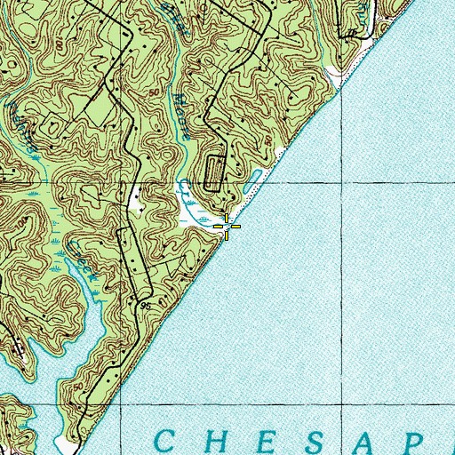 Topographic Map of Parker Moore Creek, MD