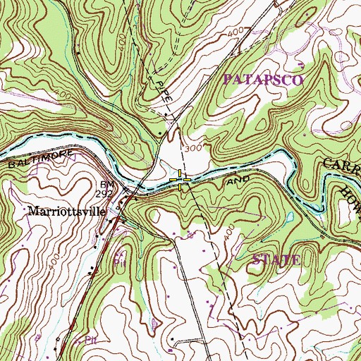 Topographic Map of Piney Run, MD