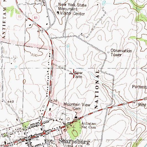 Topographic Map of Piper Farm, MD