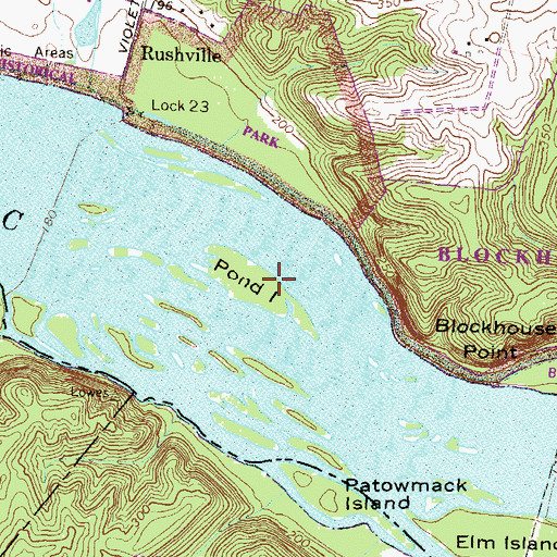 Topographic Map of Pond Island, MD