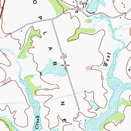 Topographic Map of Poplar Neck, MD
