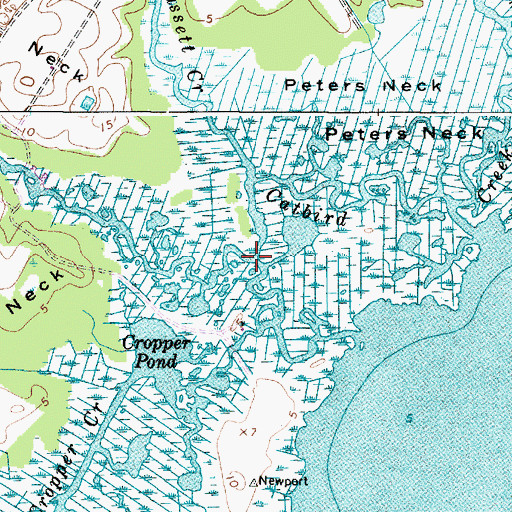 Topographic Map of Porter Creek, MD
