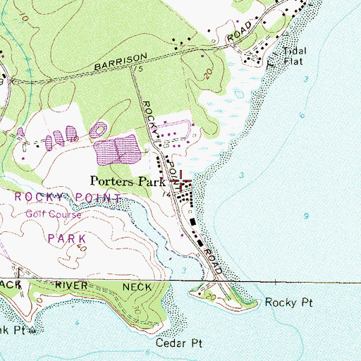 Topographic Map of Porters Park, MD