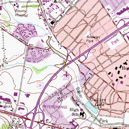 Topographic Map of Rock Creek, MD