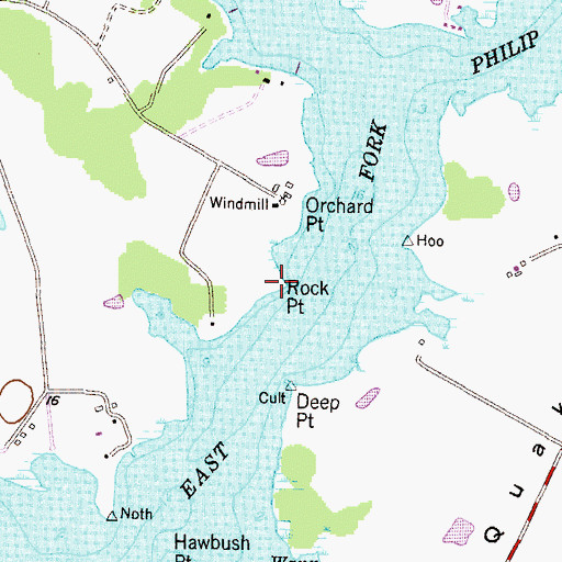 Topographic Map of Rock Point, MD