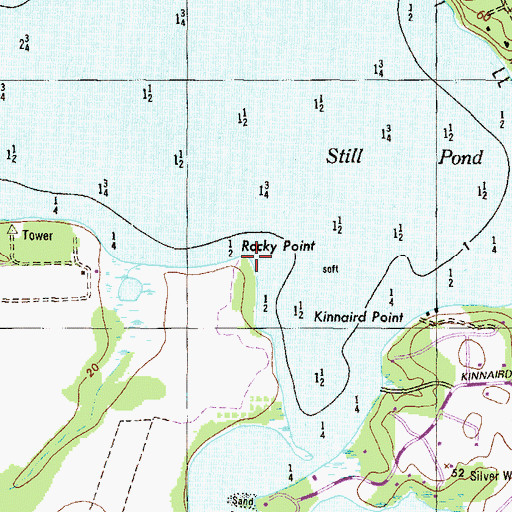 Topographic Map of Rocky Point, MD