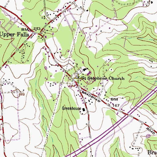 Topographic Map of Saint Stephens Church, MD