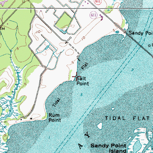 Topographic Map of Salt Point, MD