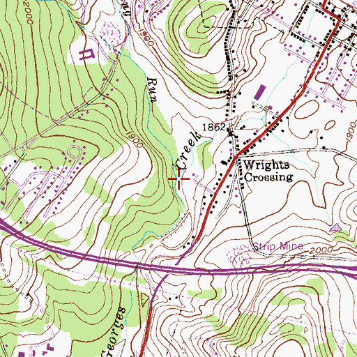 Topographic Map of Sand Spring Run, MD