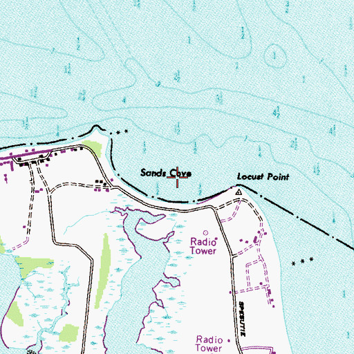 Topographic Map of Sands Cove, MD