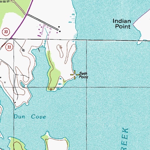 Topographic Map of Seth Point, MD