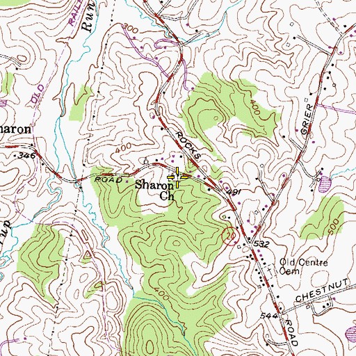 Topographic Map of Sharon Church, MD