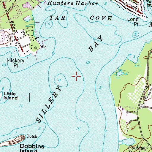 Topographic Map of Sillery Bay, MD