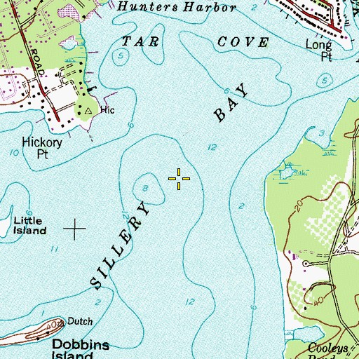 Topographic Map of Sillery Bay, MD