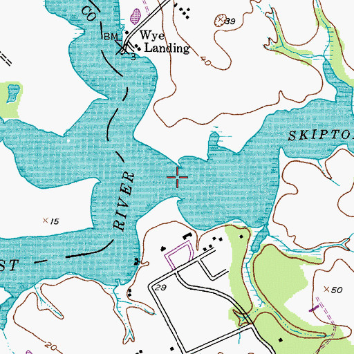 Topographic Map of Skipton Creek, MD