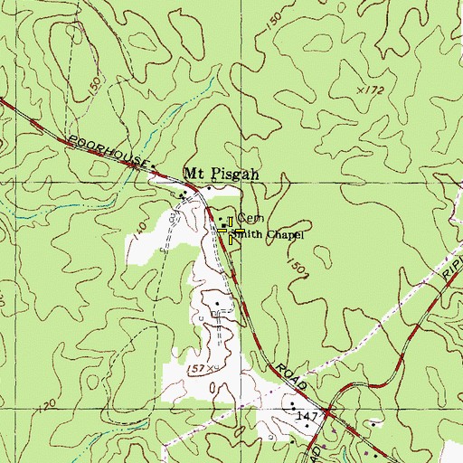 Topographic Map of Smith Chapel, MD