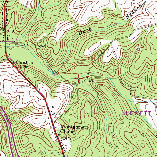 Topographic Map of Soper Branch, MD