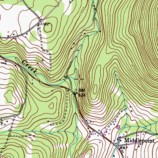 Topographic Map of Spruce Run, MD