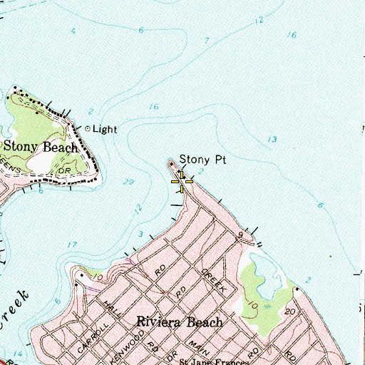 Topographic Map of Stony Point, MD