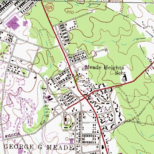 Topographic Map of Tank Cemetery, MD