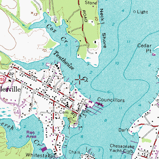 Topographic Map of Tenthouse Creek, MD