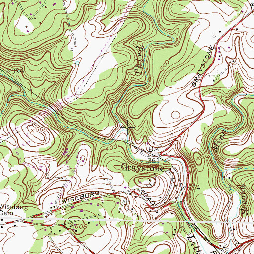 Topographic Map of Third Mine Branch, MD
