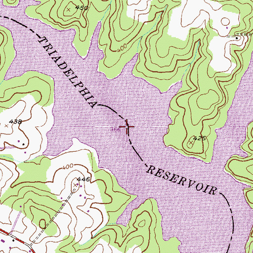 Topographic Map of Triadelphia Reservoir, MD