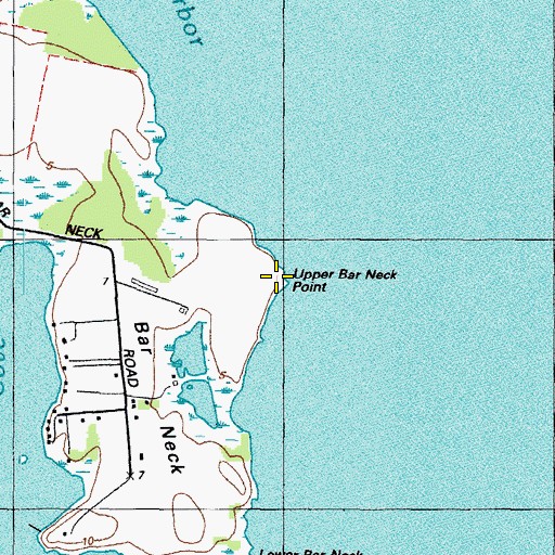 Topographic Map of Upper Bar Neck Point, MD