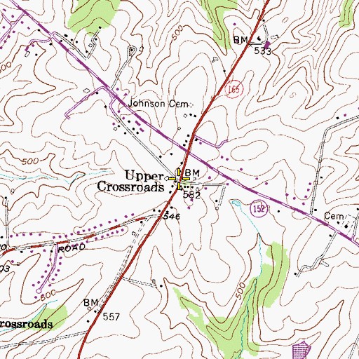 Topographic Map of Upper Crossroads, MD