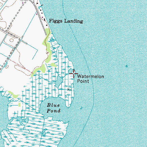 Topographic Map of Watermelon Point, MD