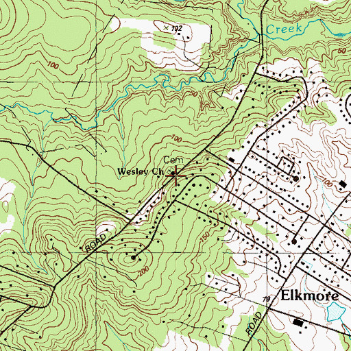 Topographic Map of Wesley Church, MD