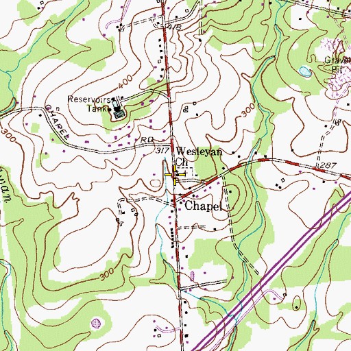 Topographic Map of Wesleyan Church, MD