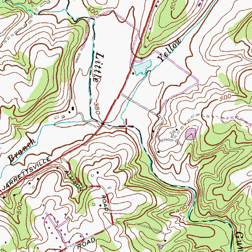 Topographic Map of Yellow Branch, MD
